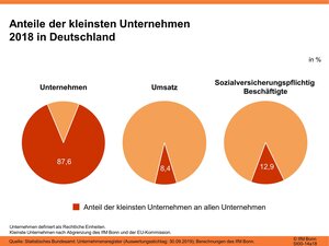 Anteile der kleinsten Unternehmen 2018 in Deutschland